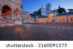 Udine, Italy. Cityscape image of downtown Udine, Italy with town square at sunrise.