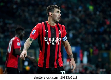 Udine, Italy, December 11, 2021, Milan's Alessio Romagnoli Portrait During Italian Soccer Serie A Match Udinese Calcio Vs AC Milan