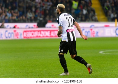 UDINE, ITALY - OCT 6, 2018:  11  Valon Behrami. Udinese - Juventus. Dacia Arena Stadium. Serie A TIM