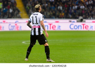 UDINE, ITALY - OCT 6, 2018:  11  Valon Behrami. Udinese - Juventus. Dacia Arena Stadium. Serie A TIM