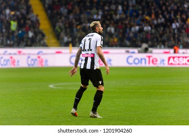 UDINE, ITALY - OCT 6, 2018:  11  Valon Behrami. Udinese - Juventus. Dacia Arena Stadium. Serie A TIM