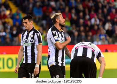 UDINE, ITALY - OCT 6, 2018:  11  Valon Behrami. Udinese - Juventus. Dacia Arena Stadium. Serie A TIM