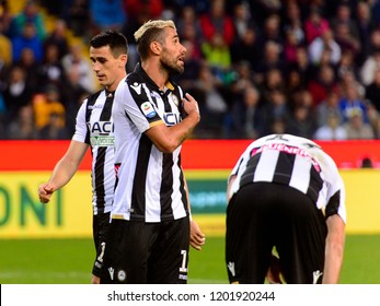 UDINE, ITALY - OCT 6, 2018:  11  Valon Behrami. Udinese - Juventus. Dacia Arena Stadium. Serie A TIM