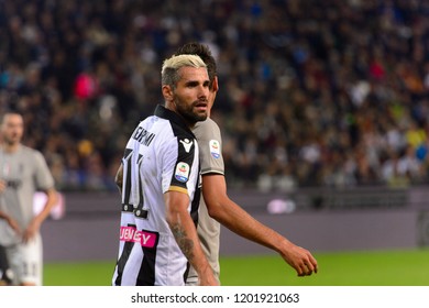 UDINE, ITALY - OCT 6, 2018:  11  Valon Behrami. Udinese - Juventus. Dacia Arena Stadium. Serie A TIM