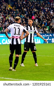 UDINE, ITALY - OCT 6, 2018:  11  Valon Behrami. Udinese - Juventus. Dacia Arena Stadium. Serie A TIM