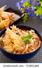 Udon Japanese Noodles With Tempura