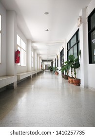 Udon Thani, Thailand 23 May 2019 Hallway In The Government Office Of Thailand