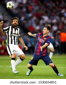 UEFA Champions League Final - Juventus Vs Barcelona - 
Berlin - Olympiastadion - 06/06/2015
Andrea Pirlo And Lionel Messi In Action