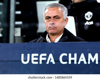 UEFA Champions League - Juventus V Manchester -
Turin, Italy Allianz Stadium - 07/11/2018 -
José Mourinho Looks On