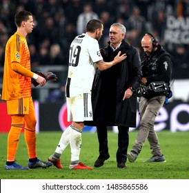 UEFA Champions League - Juventus V Manchester -
Turin, Italy Allianz Stadium - 07/11/2018 -
José Mourinho Argues With Leonardo Bonucci