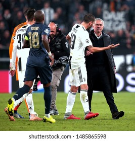 UEFA Champions League - Juventus V Manchester -
Turin, Italy Allianz Stadium - 07/11/2018 -
José Mourinho Argues With Leonardo Bonucci