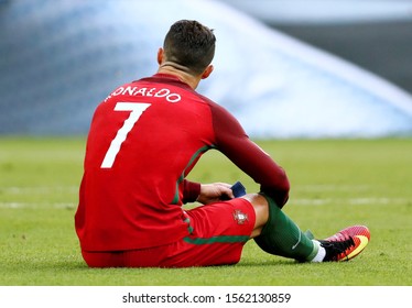 UEFA Euro 2016 Final - Portugal Vs France - 
Saint-Denis - Stade De France - 10/07/2016
Cristiano Ronaldo Reacts To An Injury