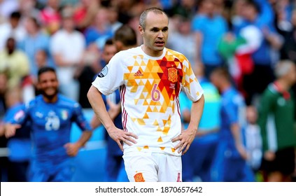 UEFA Euro 2016 - Italy Vs Spain - 
Saint-Denis - Stade De France - 27-06-2016
Andres Iniesta Disappointed