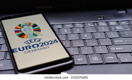 828 2024 Logo Images Stock Photos Vectors Shutterstock   Uefa Euro 2024 Logo Seen 260nw 2150376281 