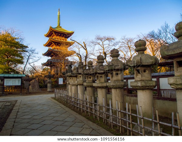 Ueno Toshogu Shrine Kaneiji Pagoda Ueno Stock Photo Edit Now 1091556116