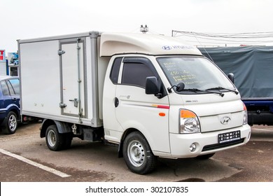 UFA, RUSSIA - APRIL 19, 2012: Motor Car Hyundai Porter At The Used Cars Trade Center.