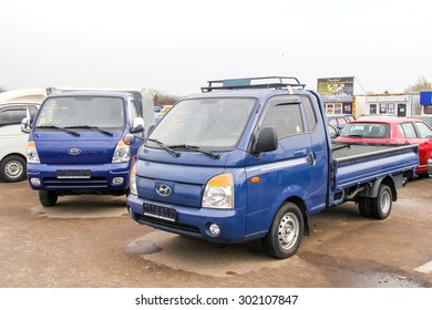 UFA, RUSSIA - APRIL 19, 2012: Motor Car Hyundai Porter At The Used Cars Trade Center.