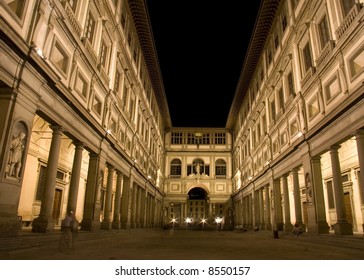 The Uffizi Gallery By Night