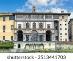 The Uffizi Gallery in medieval Florence showcasing Renaissance architecture and cultural heritage