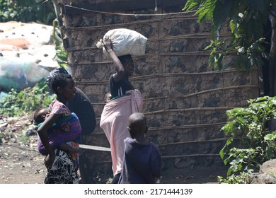 Uganda - June, 2022: The Batwa People In Uganda Are One Of The Oldest Surviving Indigenous Tribes In Africa. They Live High In The Mountain Forests, Straddling Several East African Countries.