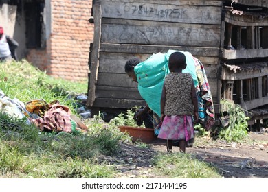 Uganda - June, 2022: The Batwa People In Uganda Are One Of The Oldest Surviving Indigenous Tribes In Africa. They Live High In The Mountain Forests, Straddling Several East African Countries.