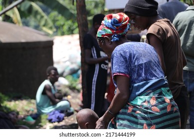 Uganda - June, 2022: The Batwa People In Uganda Are One Of The Oldest Surviving Indigenous Tribes In Africa. They Live High In The Mountain Forests, Straddling Several East African Countries.