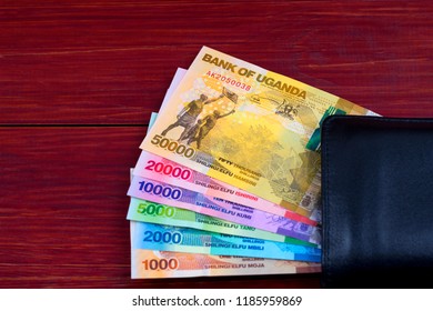 Ugandan Shilling In The Black Wallet 
