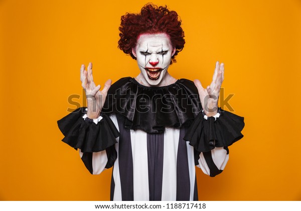Ugly Clown Man 20s Wearing Black Stock Photo Edit Now 1188717418