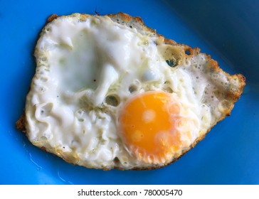 Ugly Fired Egg On Plate