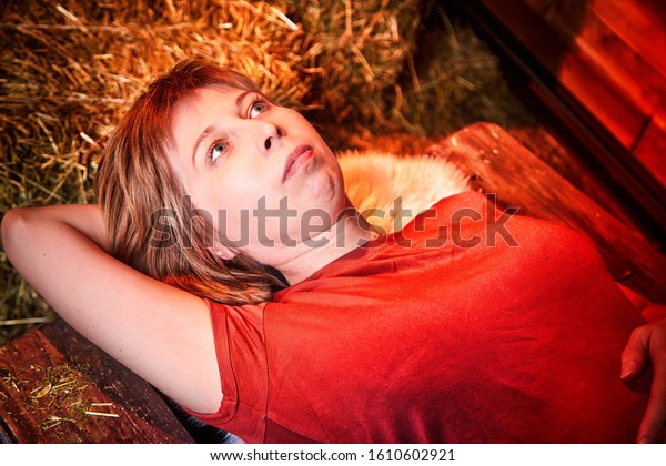 Ugly Pity Girl Red Dress On Stock Photo Edit Now 1610602921