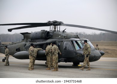 Uh60 Black Hawk Helicopters Airport Lithuania Stock Photo 1943731468 