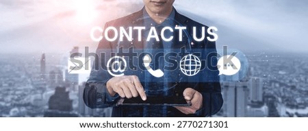 UI concept for contact us section showing icons for email, web, phone, and message. Contact and support icons help streamline business communication and improve customer contact experience. Spline