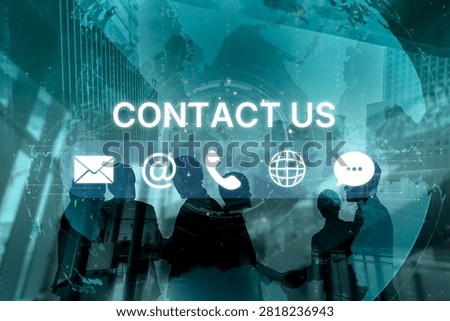 UI concept for contact us section showing icons for email, web, phone, and message. Contact and support icons help streamline business communication and improve customer contact experience. Spline