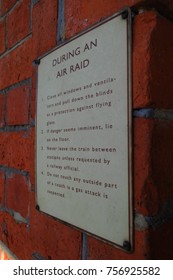 UK - 08/13/17: Notice At North Weald Station, Epping Ongar Railway, Essex.