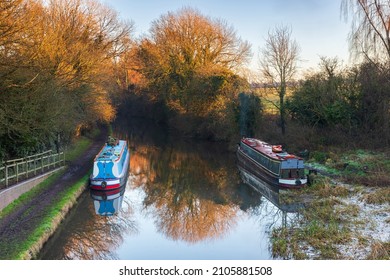 UK Canal Boats On The Shropshire Union Canal