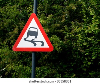 	UK Danger Of Swerving Road Sign