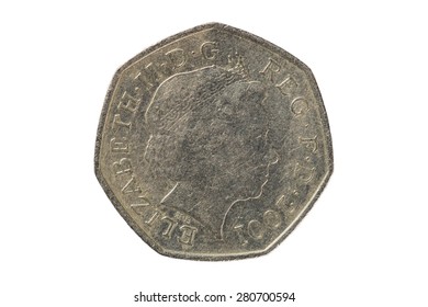 Uk Decimal Fifty Pence Coin 2001 Stock Photo 280700594 | Shutterstock