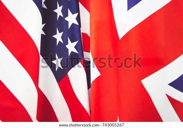UK flag
and USA Flag . Relations between countries
.