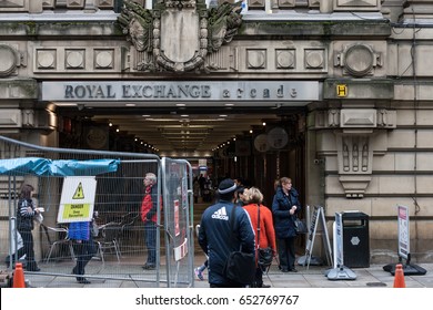 UK, Manchester, 28 February 2015 - Royal Exchange Arcade