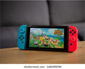 UK, March 2020: Nintendo Switch Animal Crossing New Horizons Game