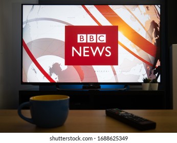 UK, March 2020: TV Television BBC News Opener