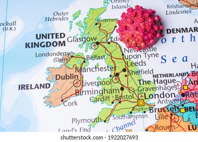 UK On Coronavirus Map Background