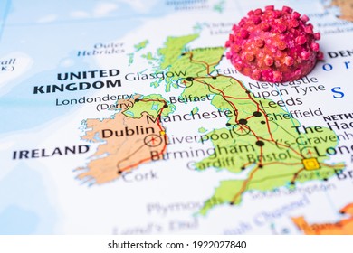 UK On Coronavirus Map Background