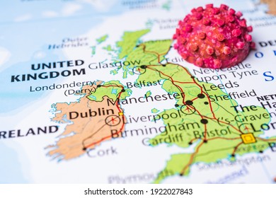 UK On Coronavirus Map Background