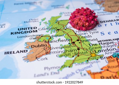 UK On Coronavirus Map Background