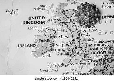 UK On Coronavirus Map Background