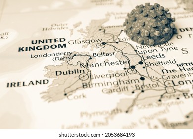 UK On Coronavirus Map Background