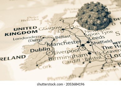 UK On Coronavirus Map Background