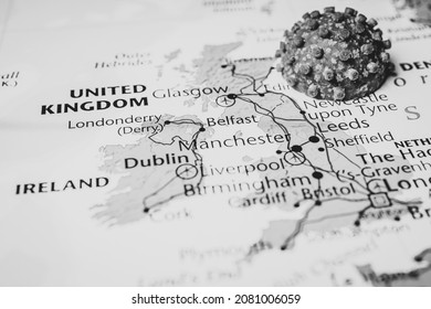 UK On Coronavirus Map Background