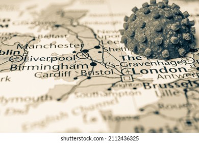 UK On Coronavirus Map Background